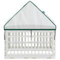 vidaXL 4 panelový psí výbeh s strechou 60 x 60 x 82 cm Plast Biela