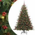 vidaXL Umelý vianočný stromček Zelená 180 cm PVC, kov a plast