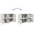 vidaXL Komoda bela 100,5x39x79 cm oceľ