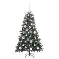 vidaXL Umelý vianočný stromček Zelená 120 cm PVC, plast a oceľ
