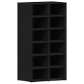 vidaXL Regál na topánky čierny dub 54x34x100,5 cm spracované drevo