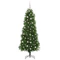 vidaXL Vianočný stromček s 300 LED-i so stojanom Zelená 240 cm PE