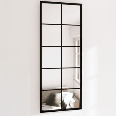vidaXL Nástenné zrkadlá 2 ks čierne 100x40 cm kov