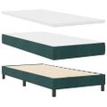 vidaXL Posteľ s pružinovým rámom Tmavozelená 90 x 190 cm Zamat