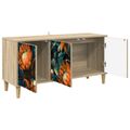 vidaXL TV skrinka LOCHEM 102 x 33 x 50 cm Sonoma Kompozitné drevo