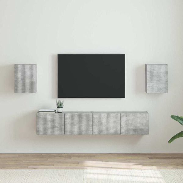 vidaXL TV nástenná skriňa Nástenný 2 pcs Betónová 30 x 31 x 40 cm