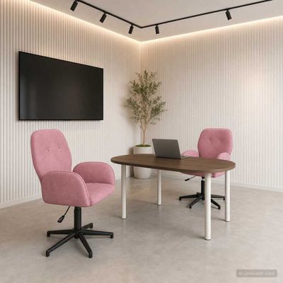 vidaXL Otáčacie stoličky k stolu 2 ks 54 x 55 x 90 cm Ružová Zamat