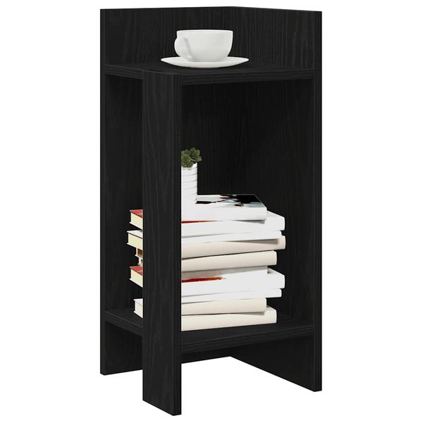 vidaXL Bočné stolíky 2 ks s policou čierny 25,5x27x60 cm