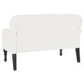vidaXL Chesterfield lavica Biela 119,5 x 64,5 x 75 cm Umelá koža