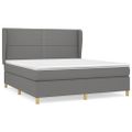 vidaXL Boxspring posteľ s matracom tmavosivá 160x200 cm látka