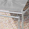 vidaXL Klietka pre psa s strechou Strieborná 200 x 200 x 258 cm