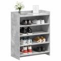vidaXL Skriňa na topánky s úložiskom Betónovo sivá 73,5 x 36 x 92 cm