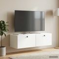vidaXL Nástenná TV skrinka 98 x 41 x 30 cm Biela Kompozitné drevo
