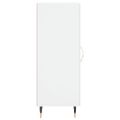 vidaXL Komoda biela 34,5x34x90 cm spracované drevo