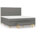 vidaXL Boxspring posteľ s matracom tmavosivá 160x200 cm látka