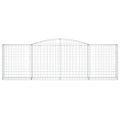 vidaXL Oblúkové gabionové koše 10 ks 400x50x120/140 cm pozink. železo