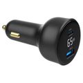 GEMBIRD Car Charger, Nabíjačka USB/USB-C, 65W