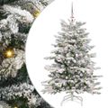 vidaXL Umelý Sklápací Vianočný Stromček Biela 120 cm PE a PVC