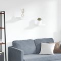 vidaXL Plávajúce nástenné police 2 ks, biele 23x23,5x3,8 cm, MDF