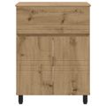 vidaXL Kozmetický stolík do kúpeľne Dub artisan 60 x 35 x 80 cm