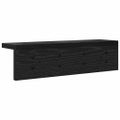 vidaXL Vešiak na stenu Nástenná montáž Čierny dub 40 x 10,5 x 10,5 cm