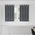 vidaXL Zatemňovacie závesy 2 ks Svetlosivá 140 x 140 cm Zamat