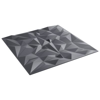 vidaXL Nástenné panely 48 pcs Amethyst Šedý 50 x 50 cm XPS Pena