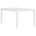 vidaXL Záhradný stôl 150x90x72 cm PP biely