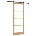 vidaXL Posuvné dvere ORKDAL Prírodná a čierna 93 x 232 cm