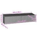 vidaXL Záhradný úložný box hnedý 220x50x58 cm polyratan