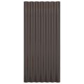 vidaXL Strešné panely 12 ks pozinkovaná oceľ hnedé 80x36 cm