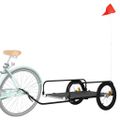 vidaXL Príves na bicykel, čierny 135x70x37 cm, železo