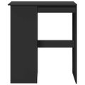 vidaXL Barový stôl s policami čierny 90x47,5x103,5 cm kompozitné drevo