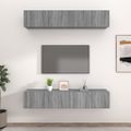 vidaXL TV skrinky 4 ks sivý dub sonoma 80x30x30 cm spracované drevo