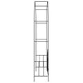 vidaXL Záhradná pergola s bránou čierna 138x40x238 cm železná