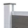 vidaXL Záhradný plot, WPC 175x186 cm, sivý