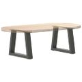 vidaXL Nohy konferenčného stolíka v tvare V, 2 ks, antracitové, 40 x (30-31,3) cm, oceľ