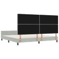 vidaXL Posteľ s pružinovým rámom Svetlosivá 200 x 200 cm Zamat