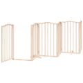 vidaXL Brána pre psa s dverami skladacia 15panely 750cm topoľové drevo