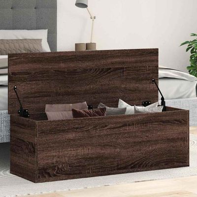 vidaXL Úložný box hnedý dub 90x35x35 cm kompozitné drevo