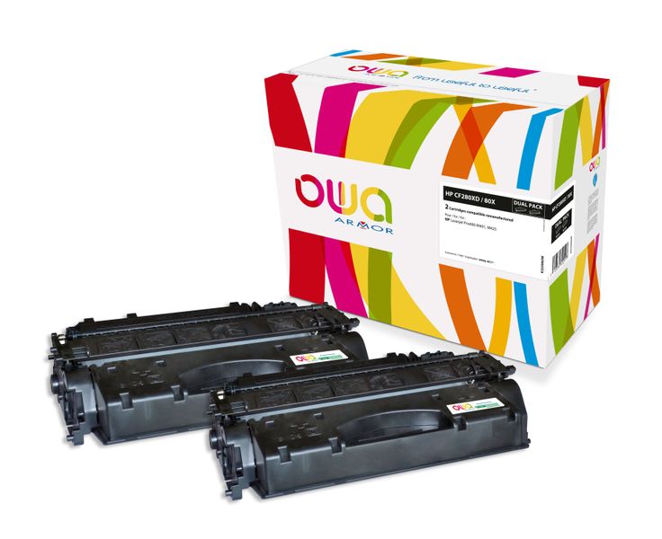OWA Armor sada kompatibilná s HP CF280XD, 2x6900st, čierna/black