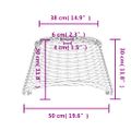 vidaXL Tienidlo na stropnú lampu biele Ø50x30 cm prútené
