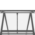 vidaXL Skleník s podkladovým rámom antracitový 445x169x195 cm hliník