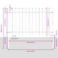 vidaXL Plotová brána EMMEN s hrotmi, oceľ 103x134,5 cm, zelená