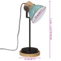 vidaXL Stolová lampa 25 W šmuhovaná modrá 17x17x50 cm E27