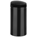 vidaXL Automatický odpadkový kôš, senzor 50 l, uhlíková oceľ, čierny