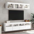 vidaXL 5-dielne TV nástenné skrinky s LED biele kompozitné drevo