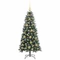 vidaXL Umelý vianočný stromček Zelená 120 cm PVC, plast a oceľ