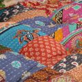 vidaXL Taburetka, patchwork, látka