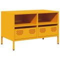 vidaXL TV skrinka horčicovožltá 68x39x43,5cm oceľ valcovaná za studena